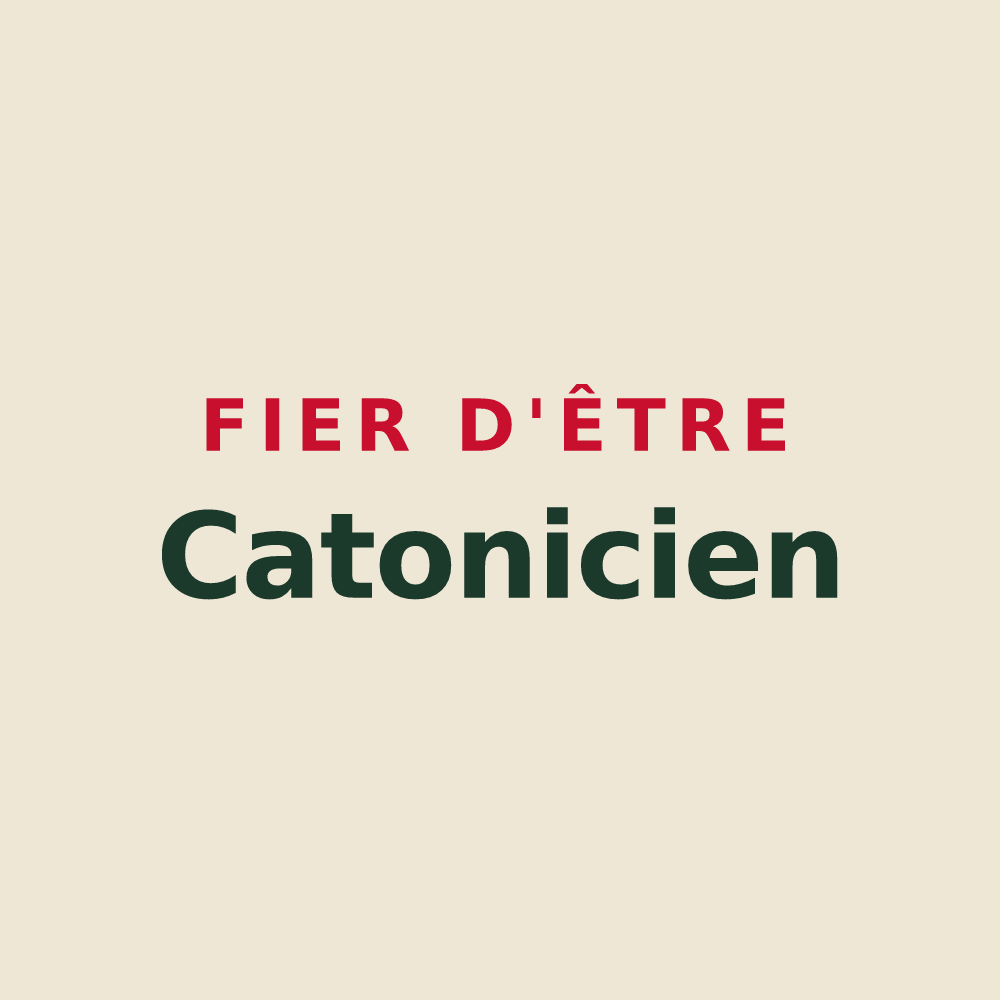 Tote bag « Fier d'être Catonicien » — design pour Chenu