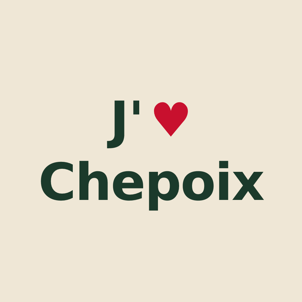 Tote bag personnalisé Chepoix — design J'aime Chepoix