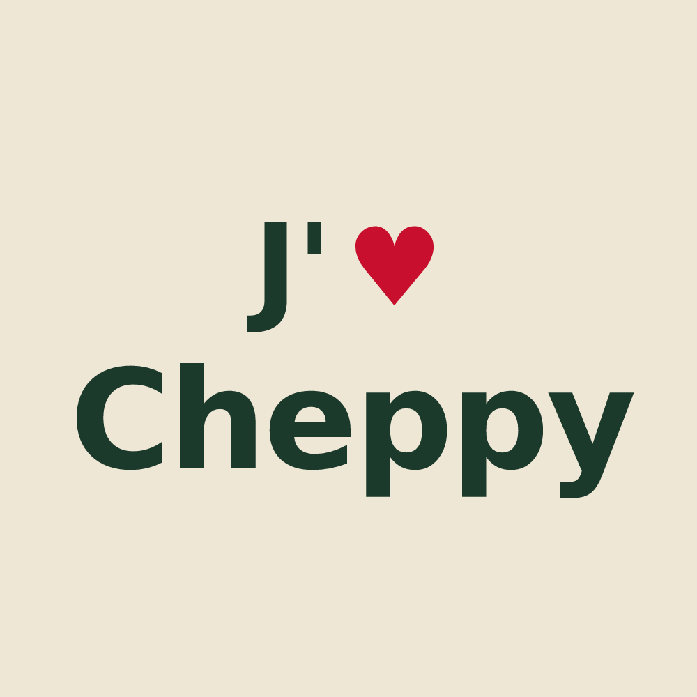 Tote bag personnalisé Cheppy — design J'aime Cheppy