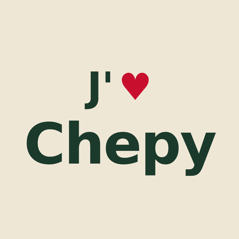 Tote bag personnalisé Chepy — design J'aime Chepy