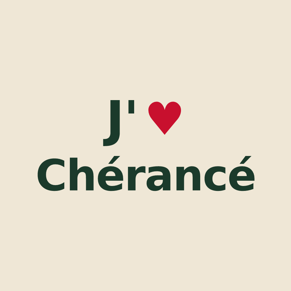 Tote bag personnalisé Chérancé — design J'aime Chérancé