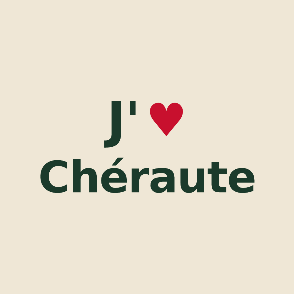 Tote bag personnalisé Chéraute — design J'aime Chéraute