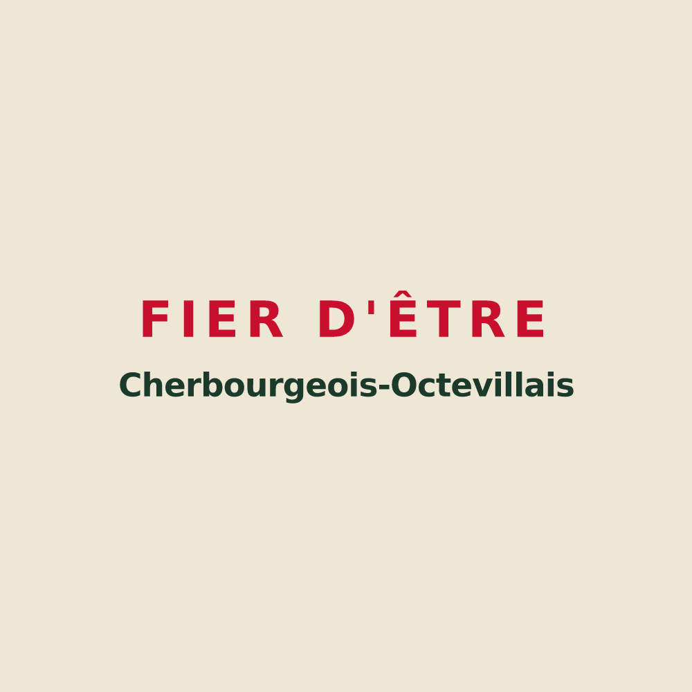 Tote bag « Fier d'être Cherbourgeois-Octevillais » — design pour Cherbourg-en-Cotentin
