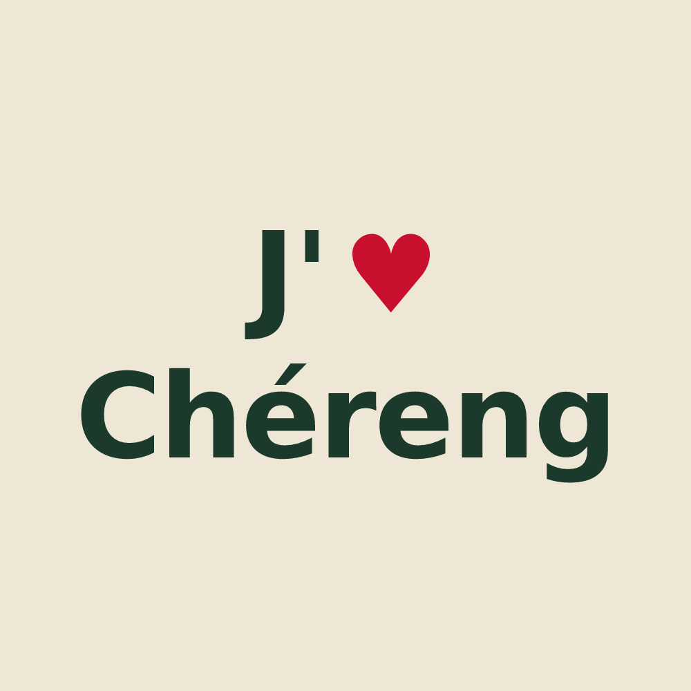 Tote bag personnalisé Chéreng — design J'aime Chéreng