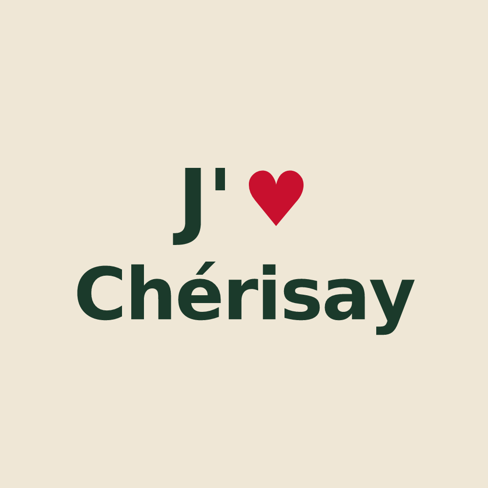 Tote bag personnalisé Chérisay — design J'aime Chérisay