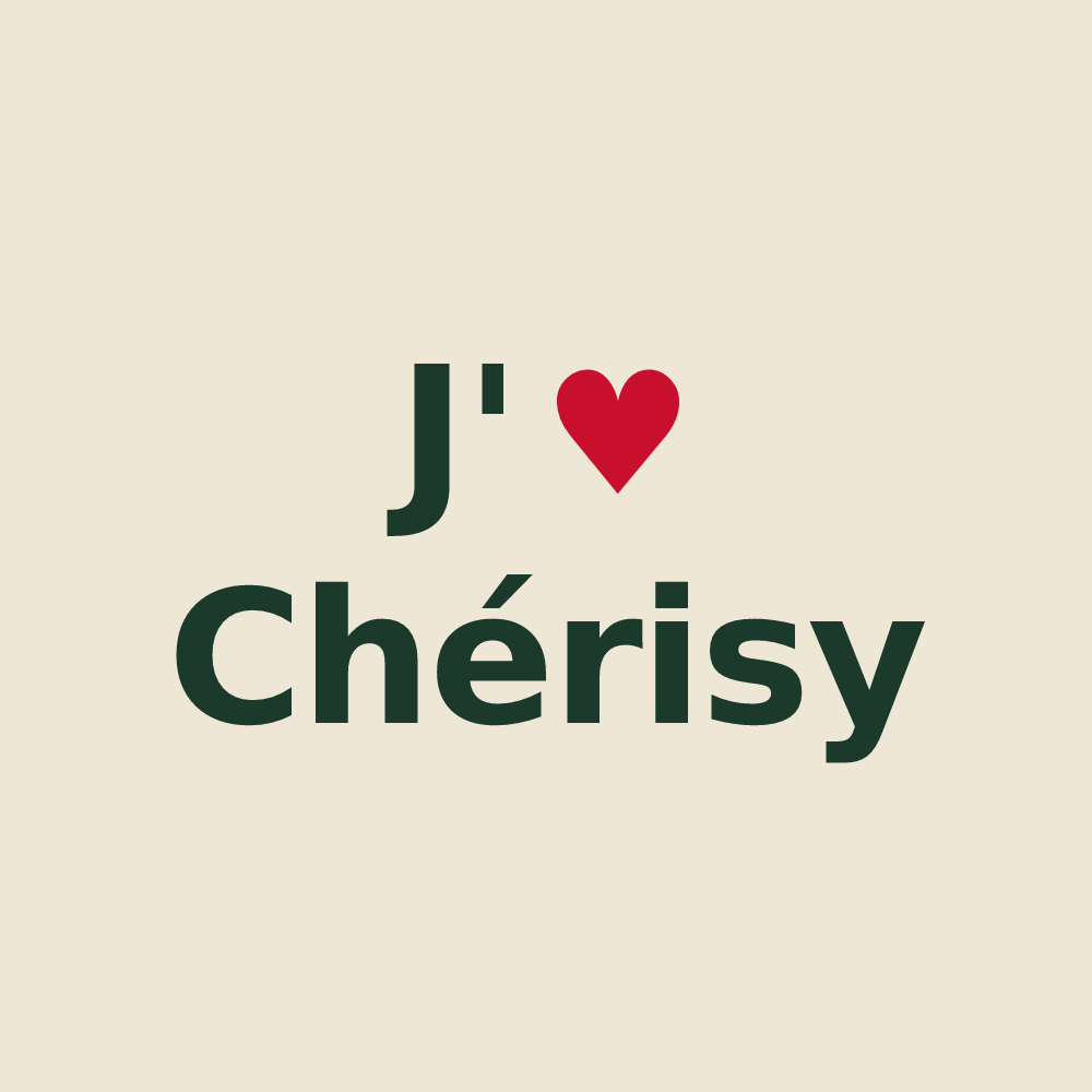 Tote bag personnalisé Chérisy — design J'aime Chérisy