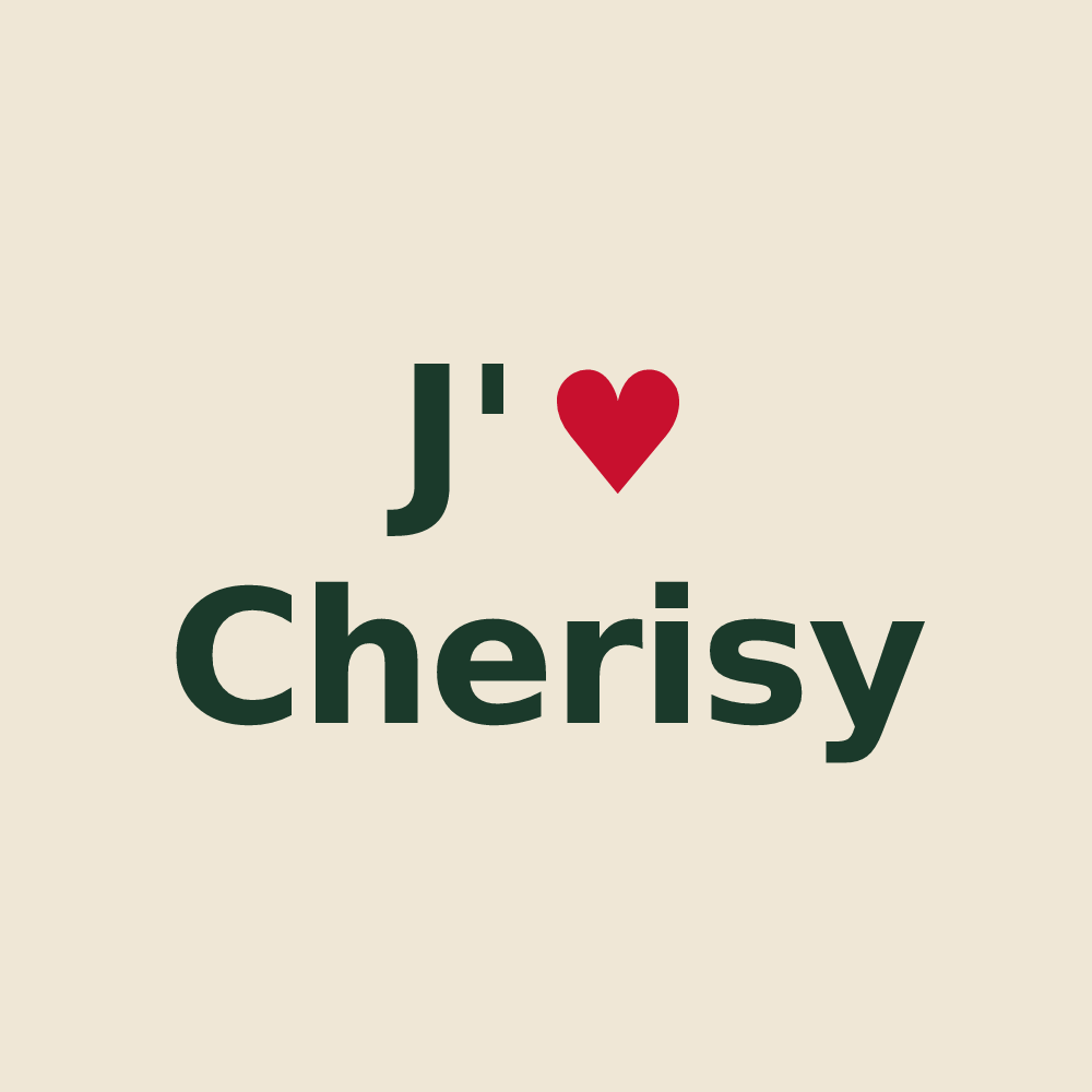Tote bag personnalisé Cherisy — design J'aime Cherisy