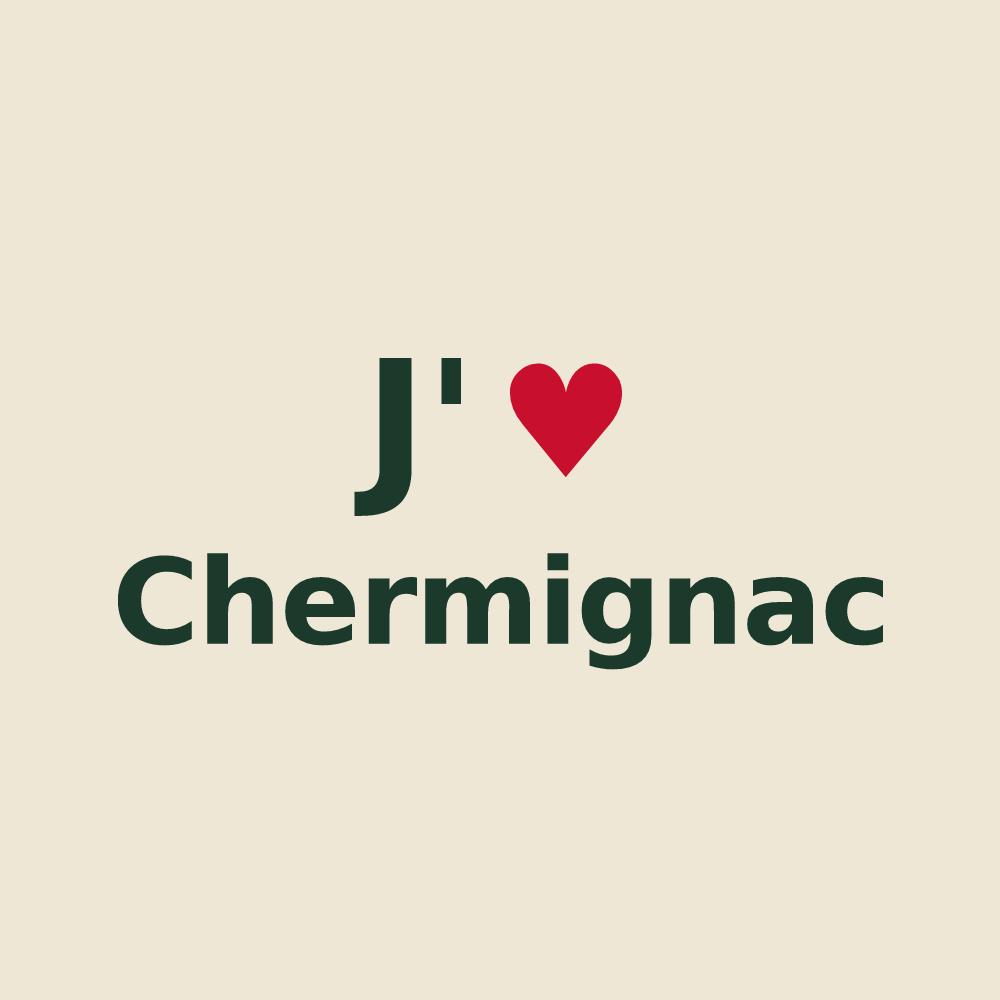 Tote bag personnalisé Chermignac — design J'aime Chermignac