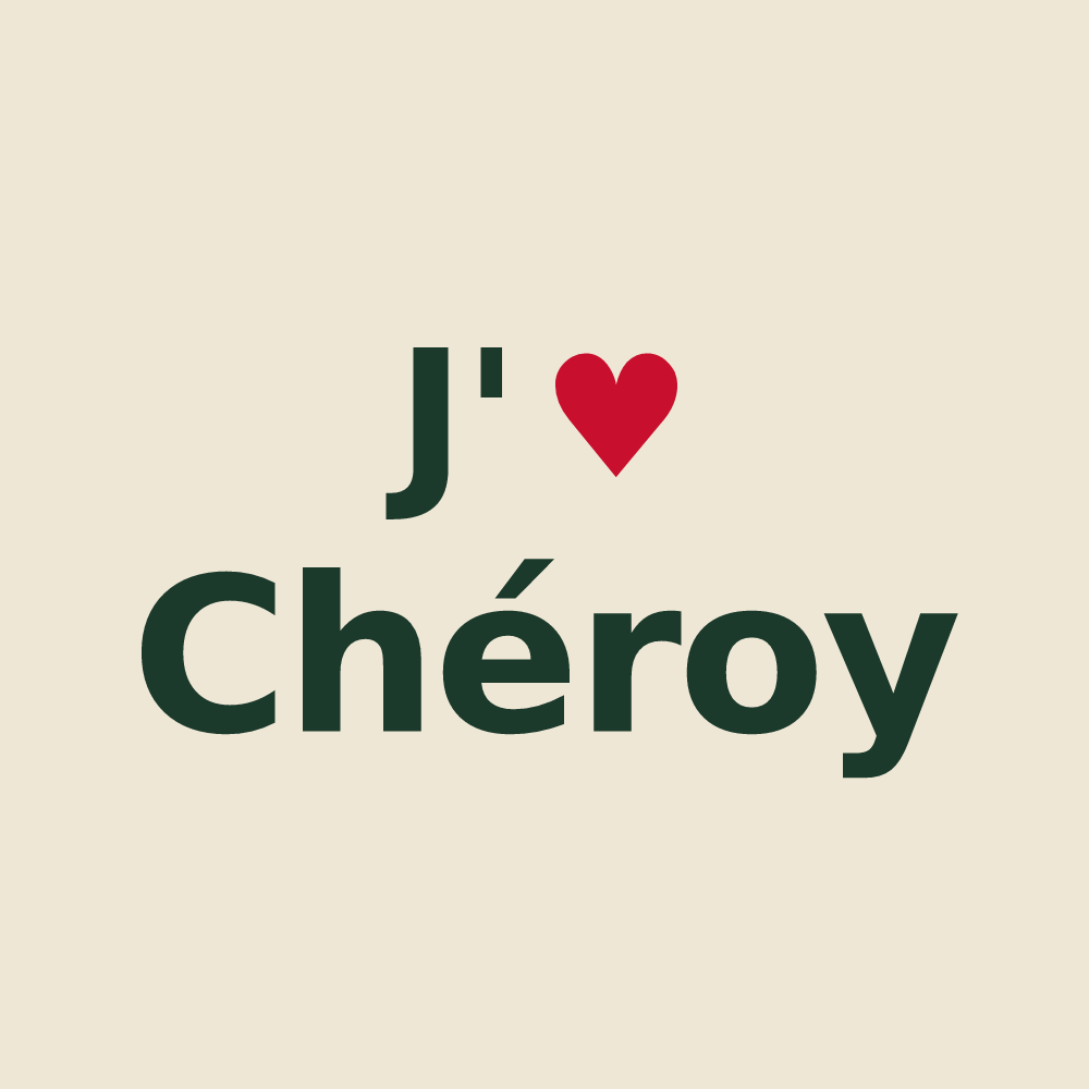 Tote bag personnalisé Chéroy — design J'aime Chéroy