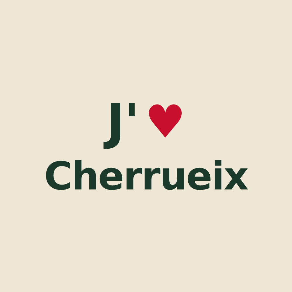 Tote bag personnalisé Cherrueix — design J'aime Cherrueix