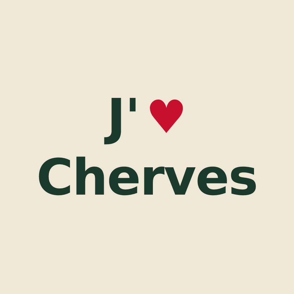 Tote bag personnalisé Cherves — design J'aime Cherves
