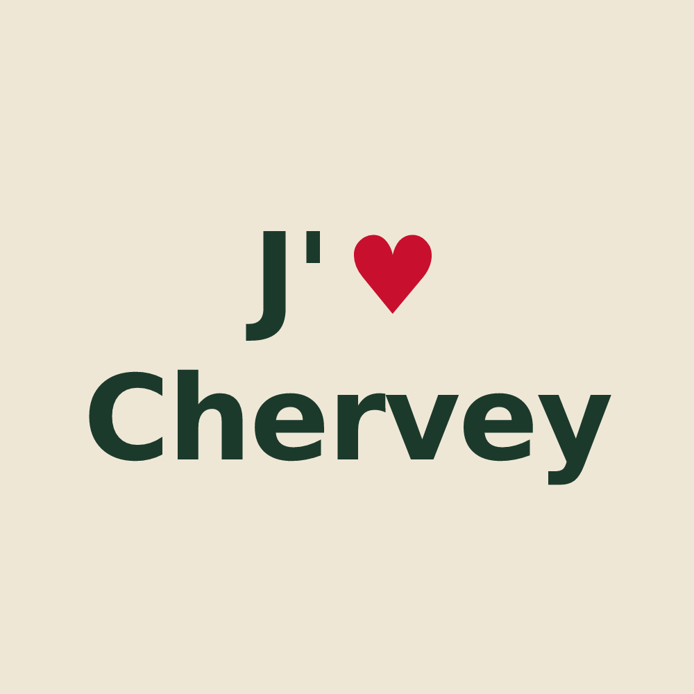 Tote bag personnalisé Chervey — design J'aime Chervey