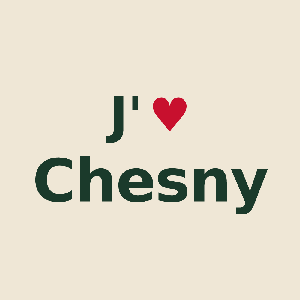 Tote bag personnalisé Chesny — design J'aime Chesny