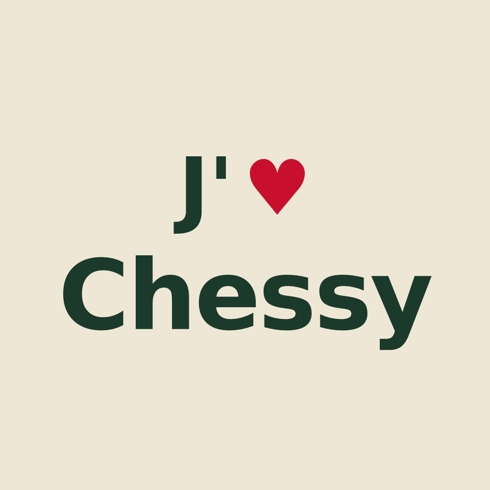 Tote bag personnalisé Chessy — design J'aime Chessy