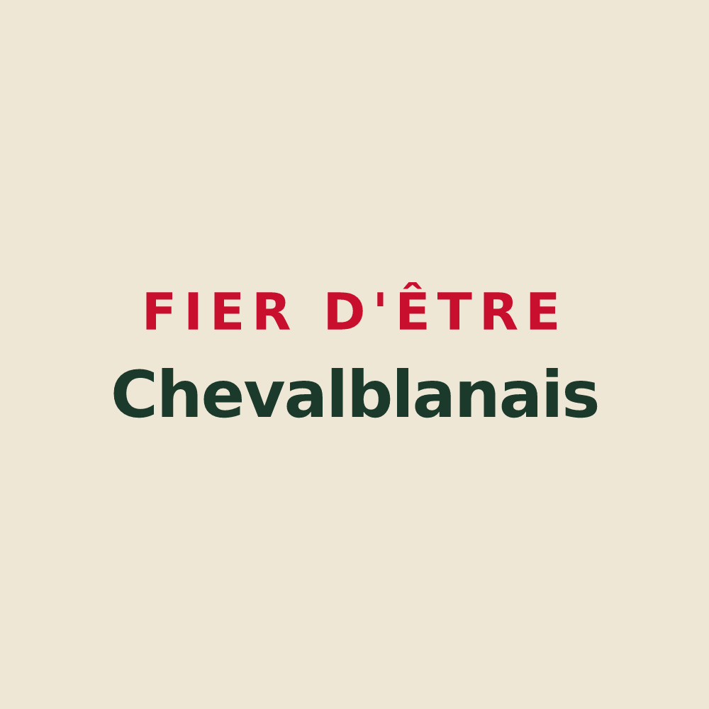 Tote bag « Fier d'être Chevalblanais » — design pour Cheval-Blanc
