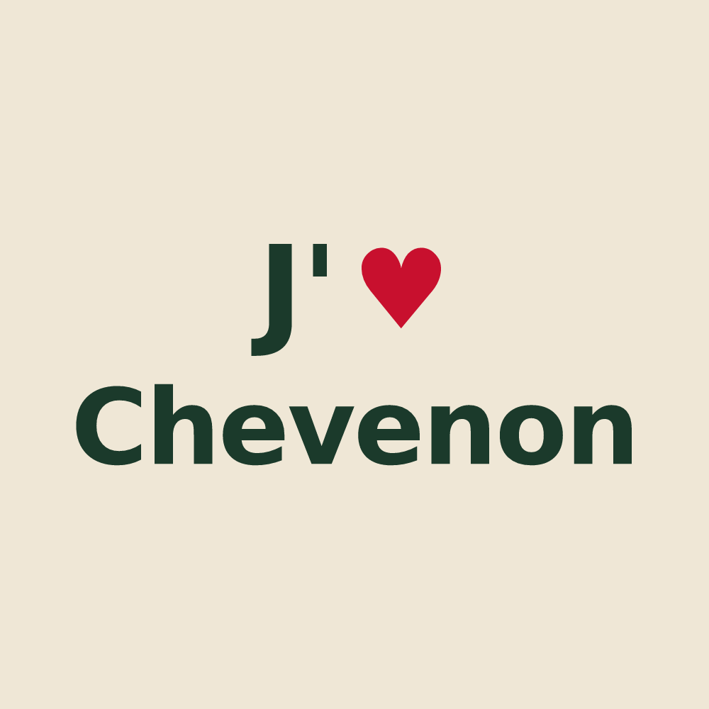 Tote bag personnalisé Chevenon — design J'aime Chevenon