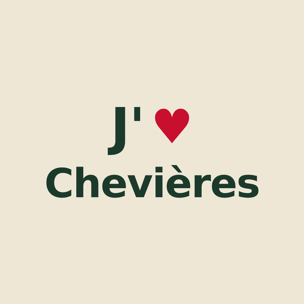 Tote bag personnalisé Chevières — design J'aime Chevières