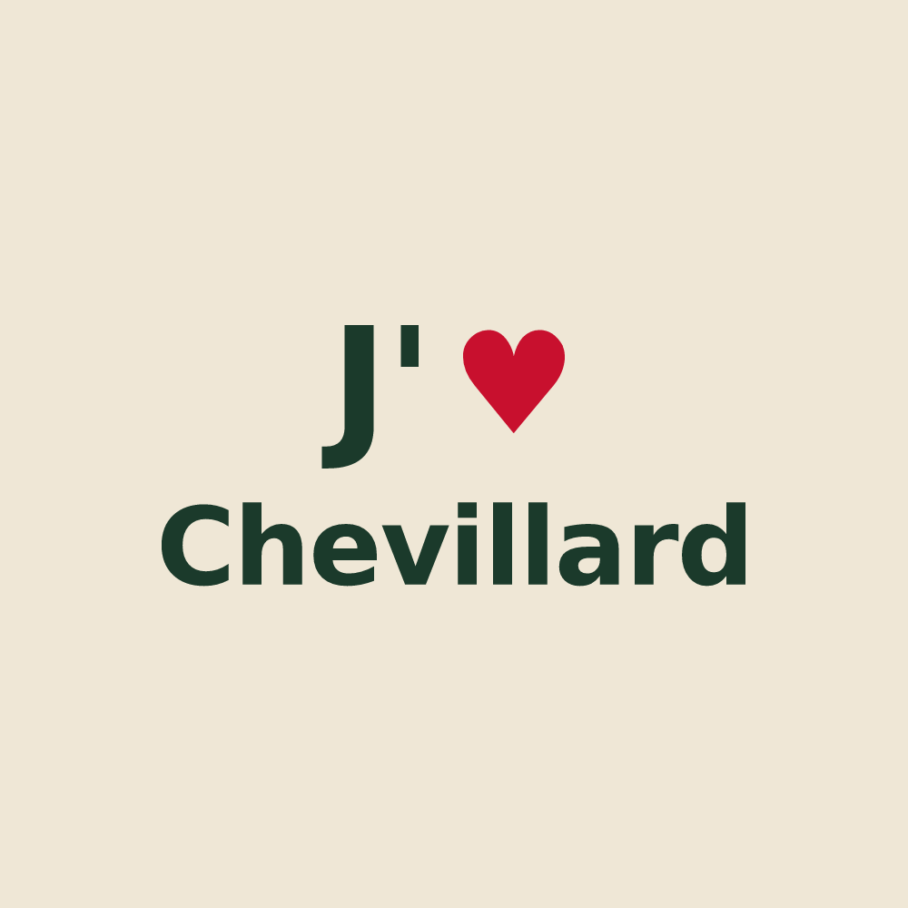 Tote bag personnalisé Chevillard — design J'aime Chevillard