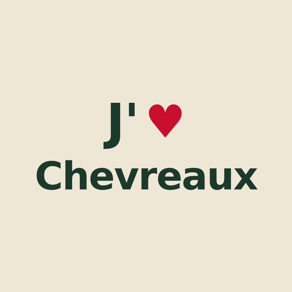 Tote bag personnalisé Chevreaux — design J'aime Chevreaux