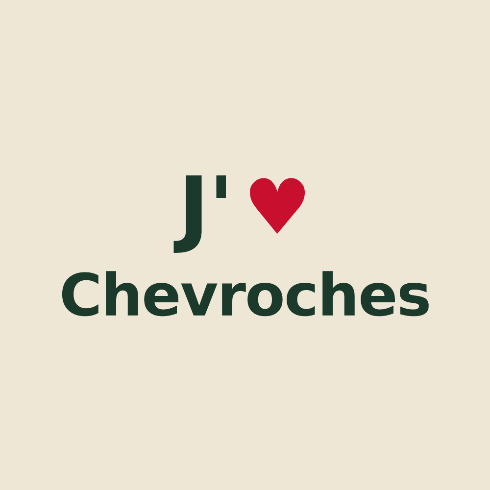 Tote bag personnalisé Chevroches — design « J'aime Chevroches » imprimé sur le tote bag