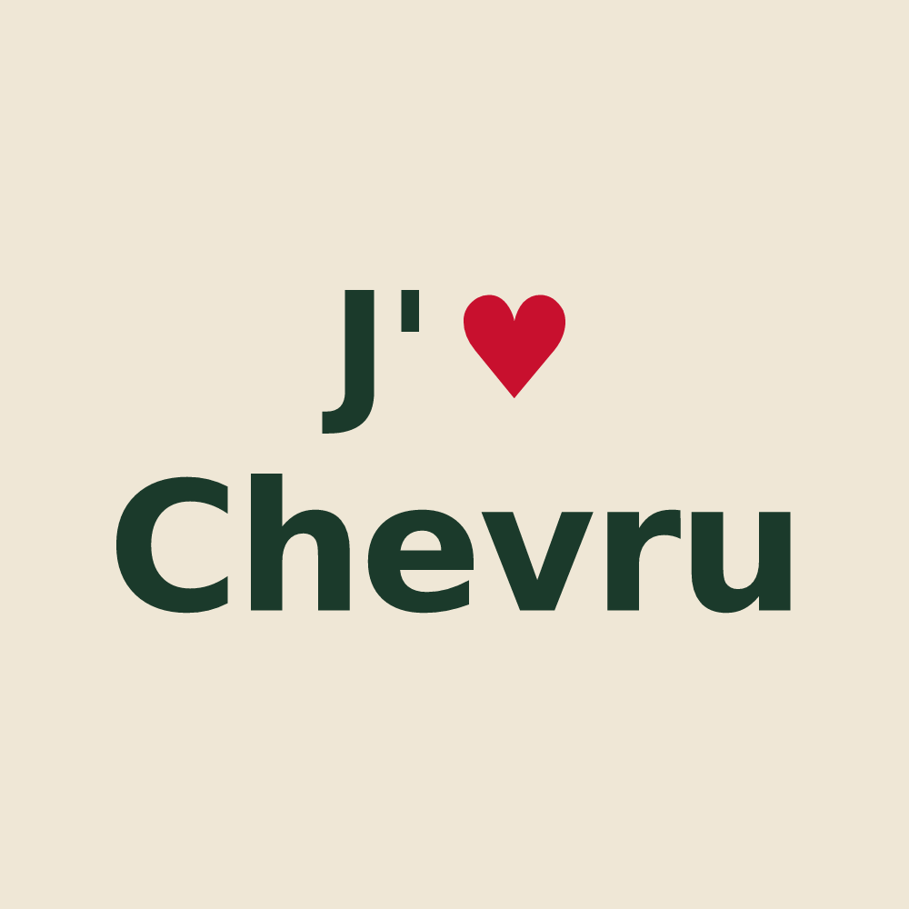 Tote bag personnalisé Chevru — design J'aime Chevru