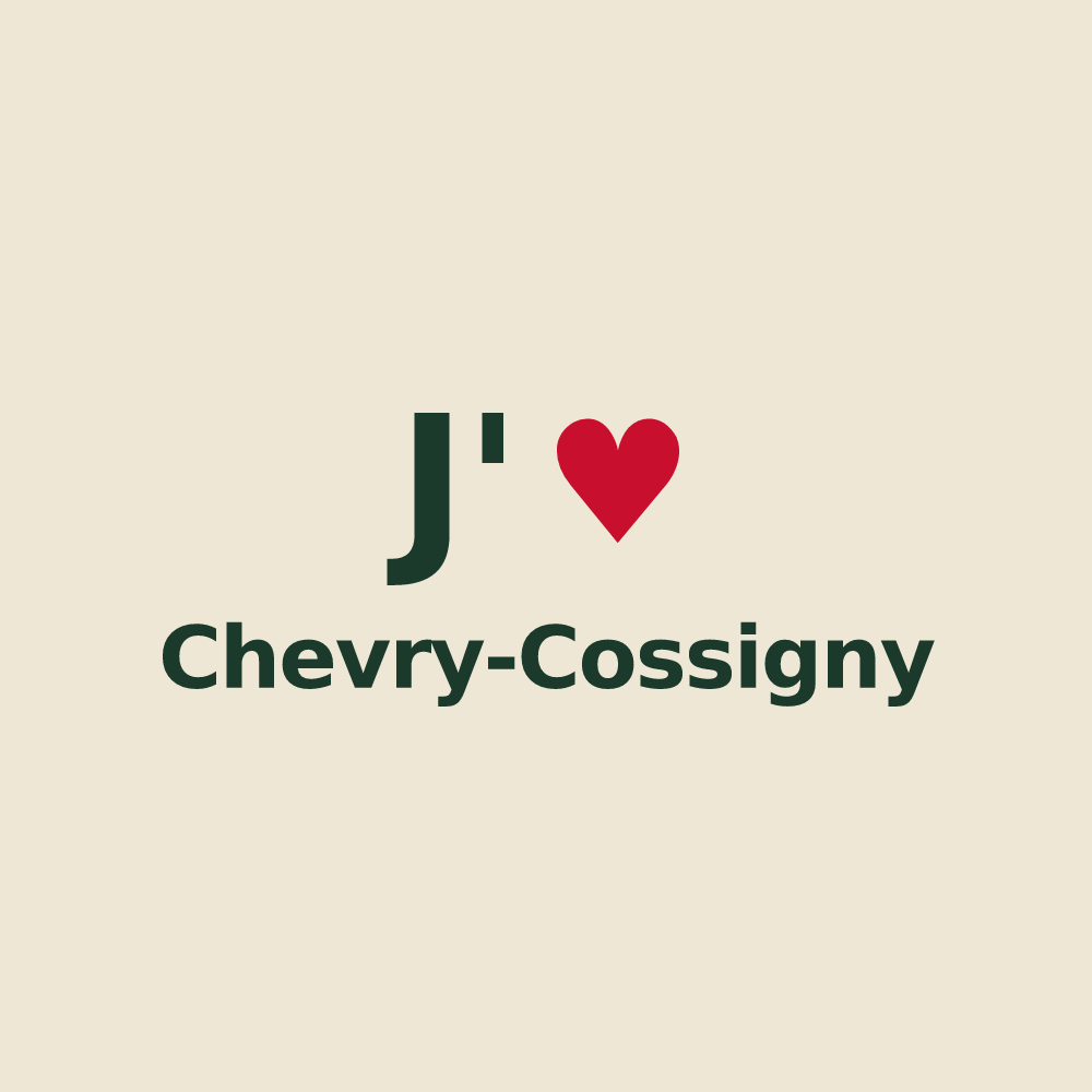 Tote bag personnalisé Chevry-Cossigny — design J'aime Chevry-Cossigny