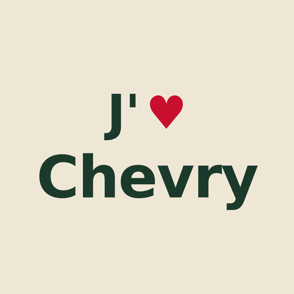 Tote bag personnalisé Chevry — design J'aime Chevry