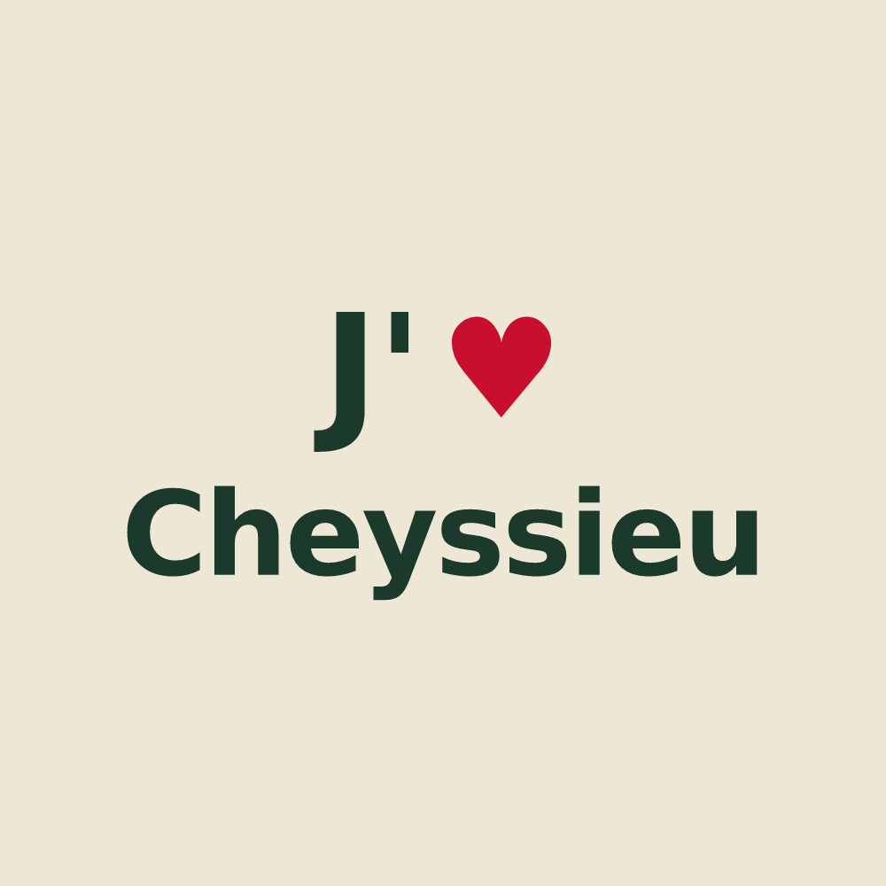 Tote bag personnalisé Cheyssieu — design J'aime Cheyssieu