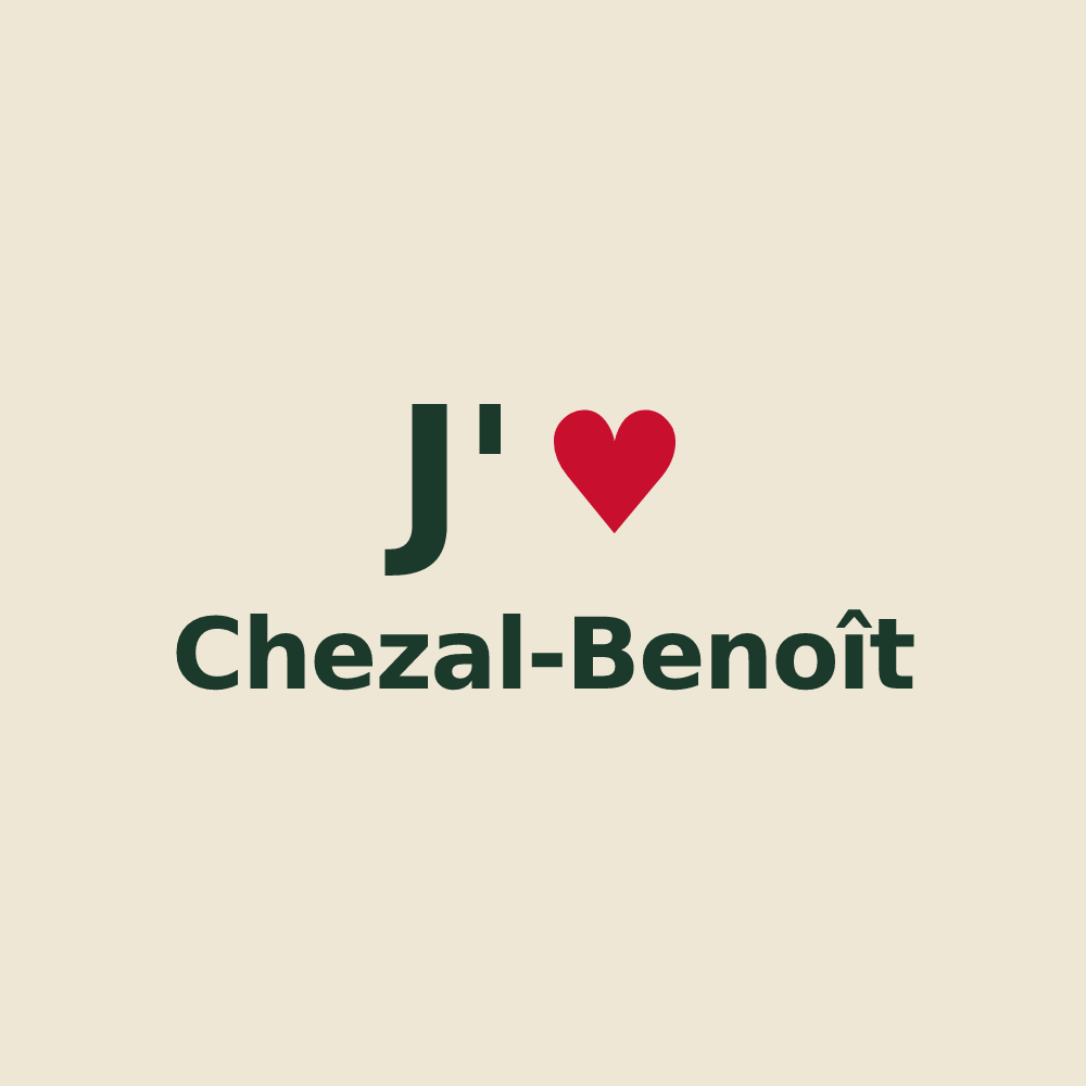 Tote bag personnalisé Chezal-Benoît — design J'aime Chezal-Benoît