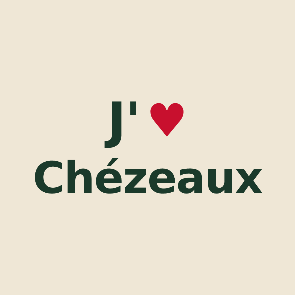 Tote bag personnalisé Chézeaux — design J'aime Chézeaux