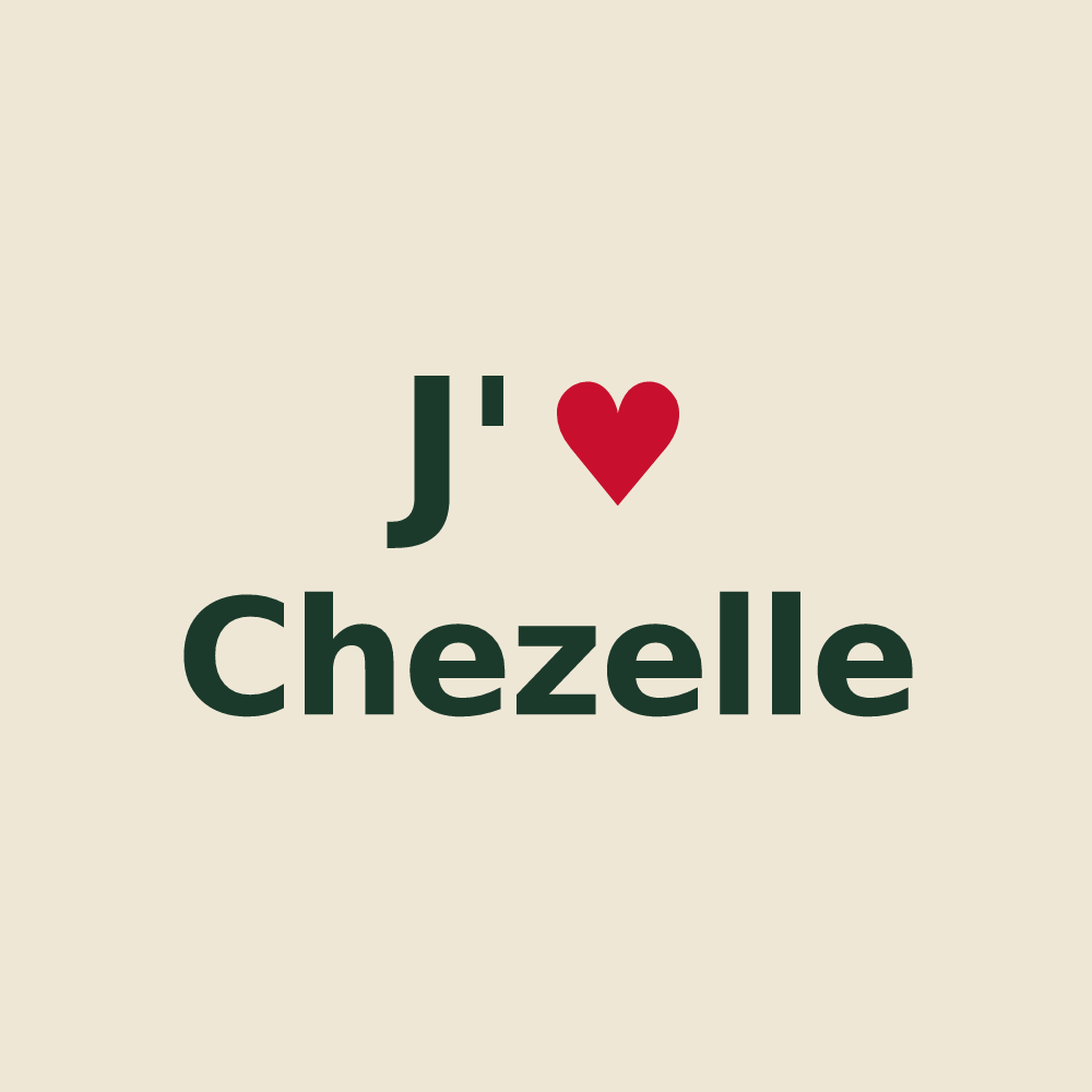 Tote bag personnalisé Chezelle — design J'aime Chezelle