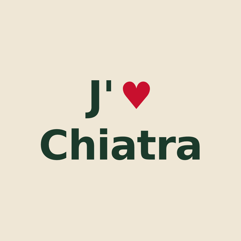 Tote bag personnalisé Chiatra — design J'aime Chiatra