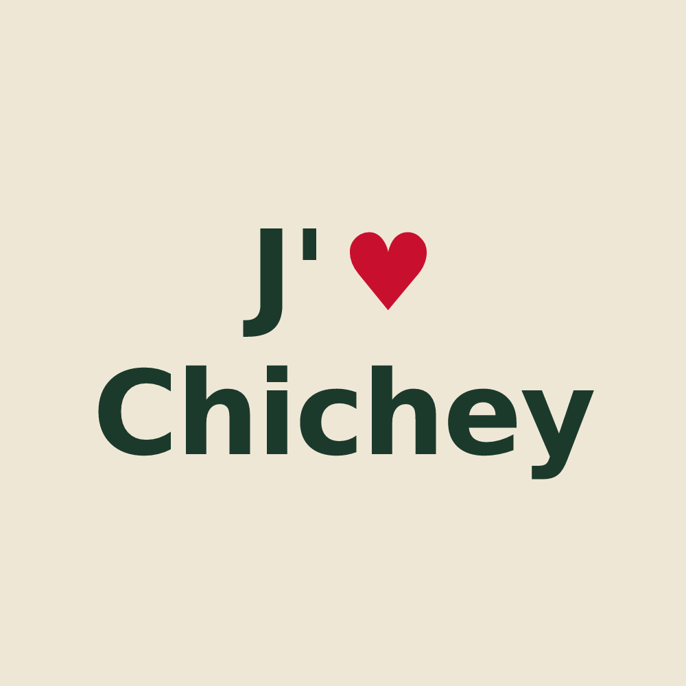 Tote bag personnalisé Chichey — design J'aime Chichey