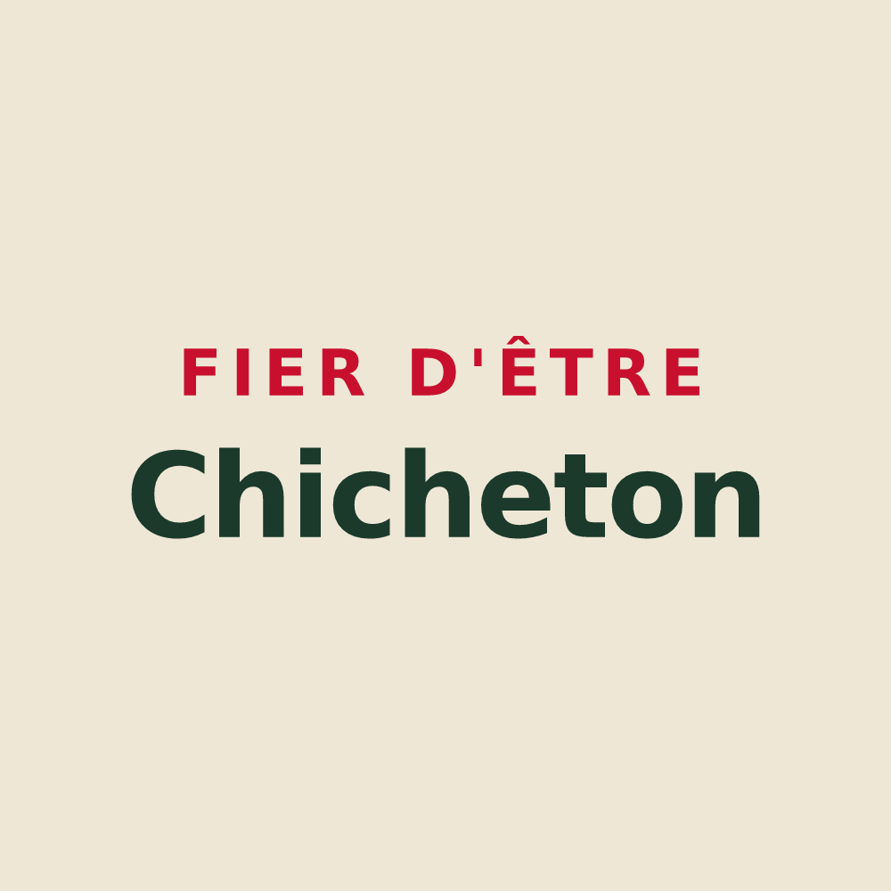 Tote bag « Fier d'être Chicheton » — design pour Chichey
