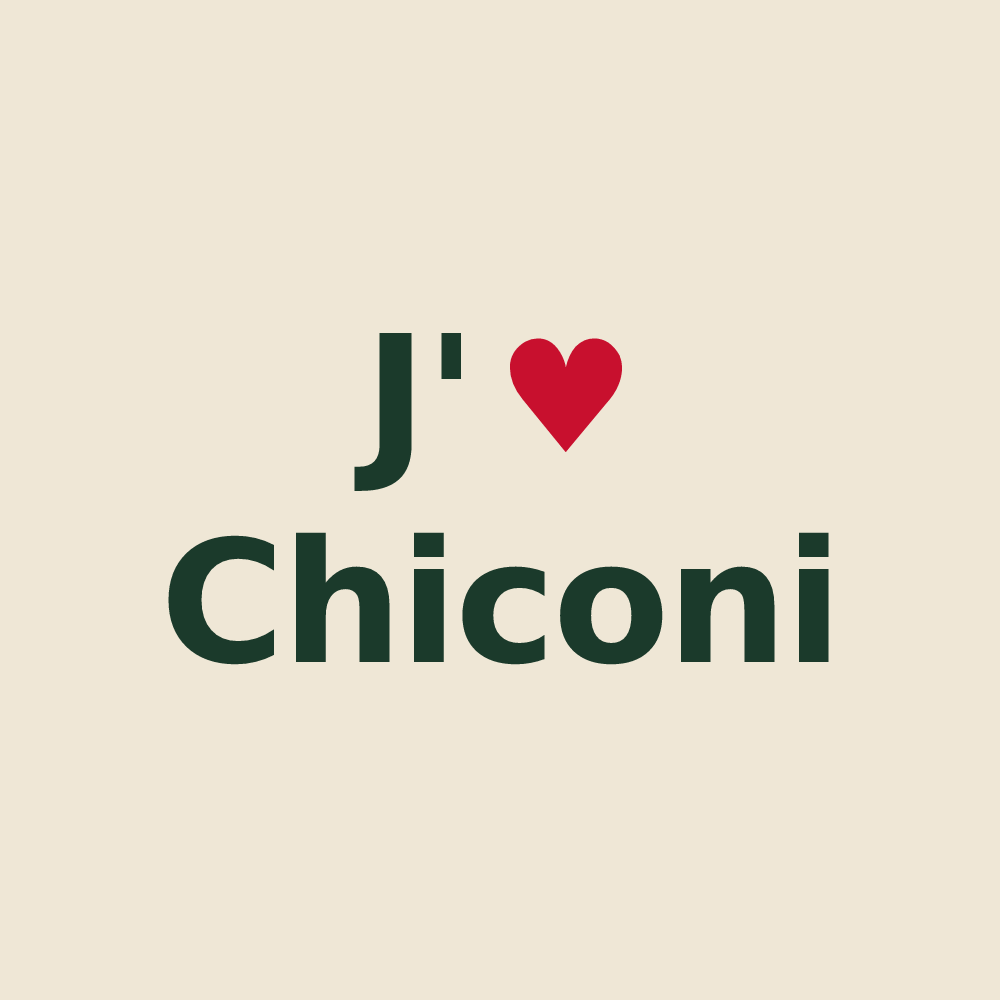 Tote bag personnalisé Chiconi — design J'aime Chiconi