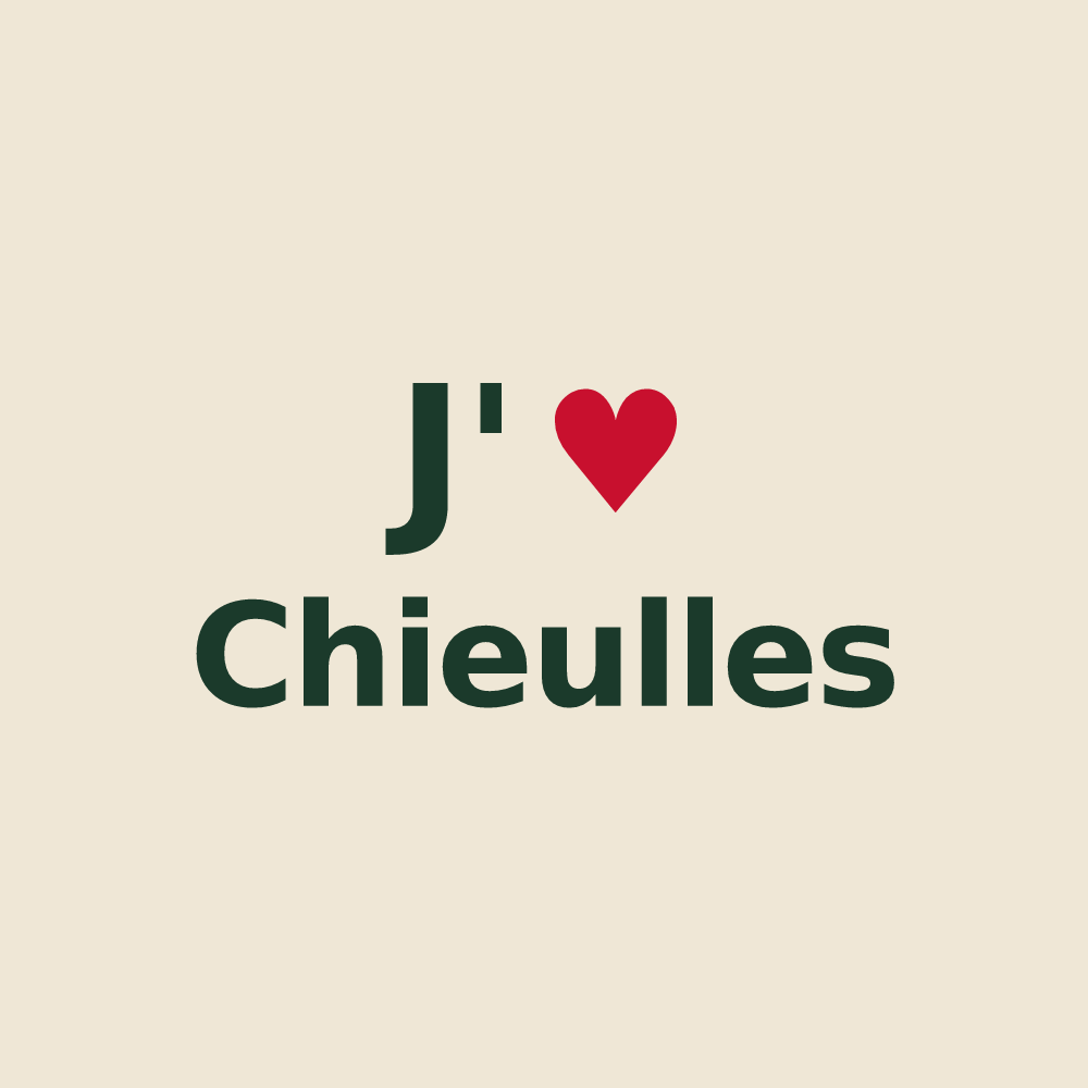 Tote bag personnalisé Chieulles — design J'aime Chieulles