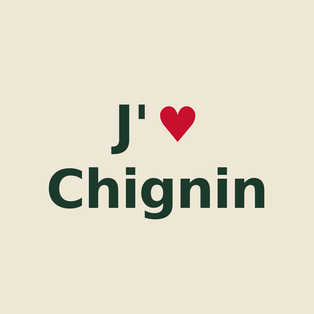 Tote bag personnalisé Chignin — design J'aime Chignin