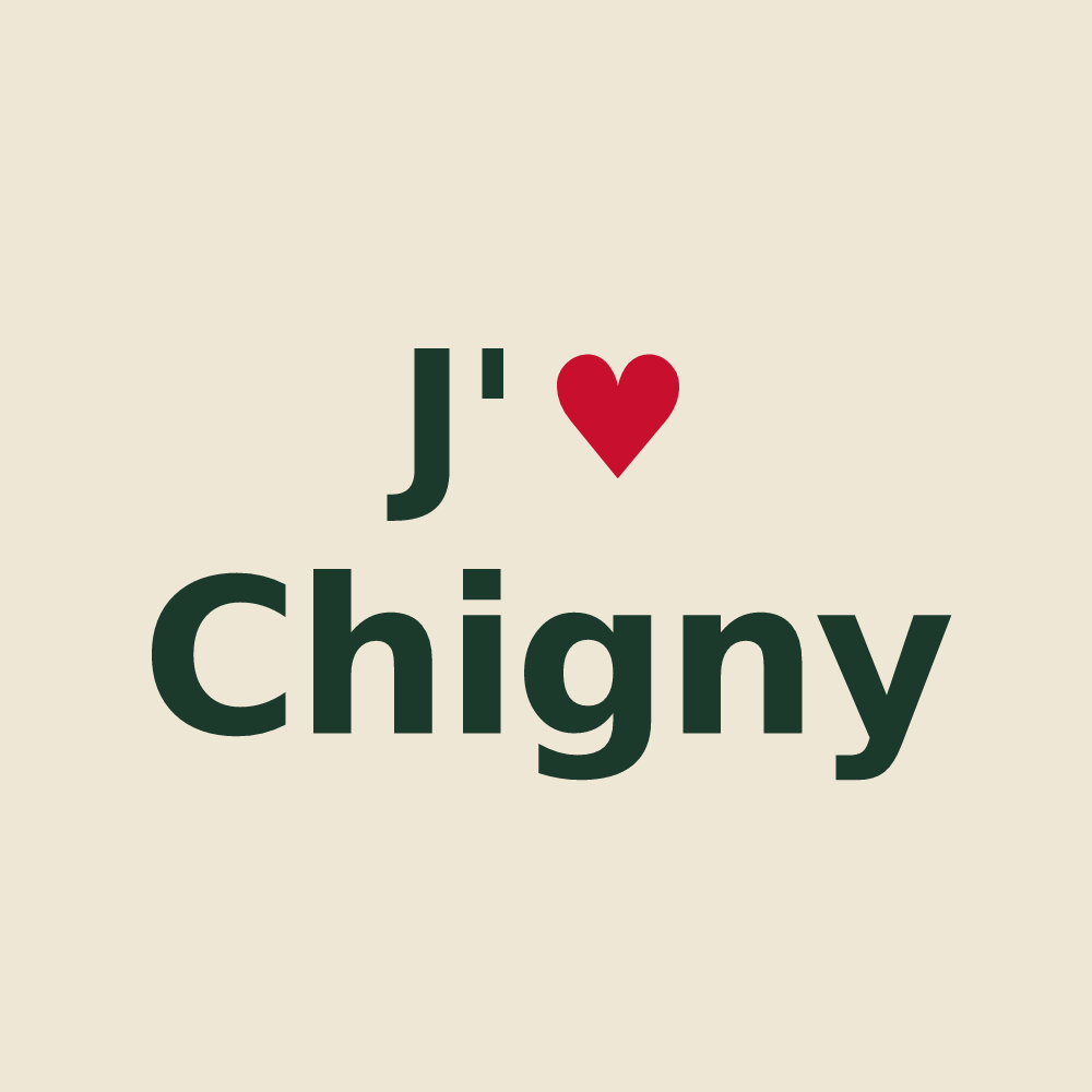 Tote bag personnalisé Chigny — design J'aime Chigny