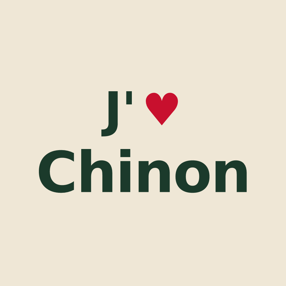 Tote bag personnalisé Chinon — design J'aime Chinon