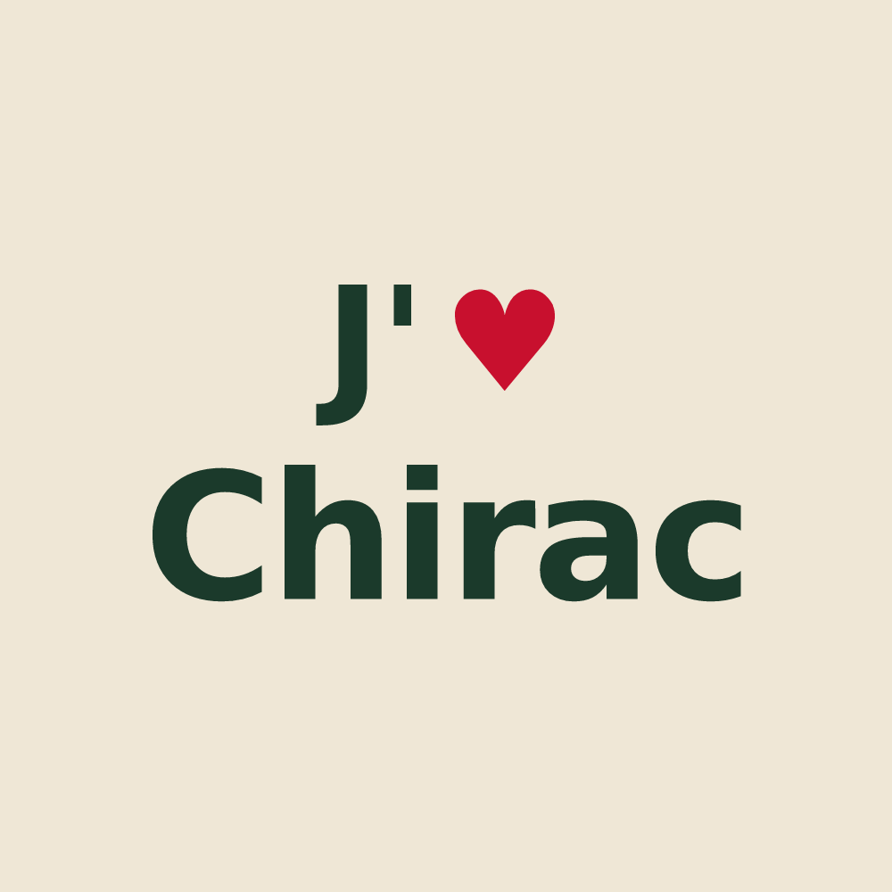 Tote bag personnalisé Chirac — design J'aime Chirac