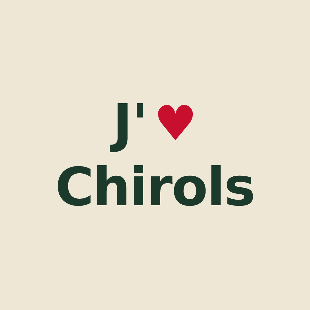 Tote bag personnalisé Chirols — design J'aime Chirols