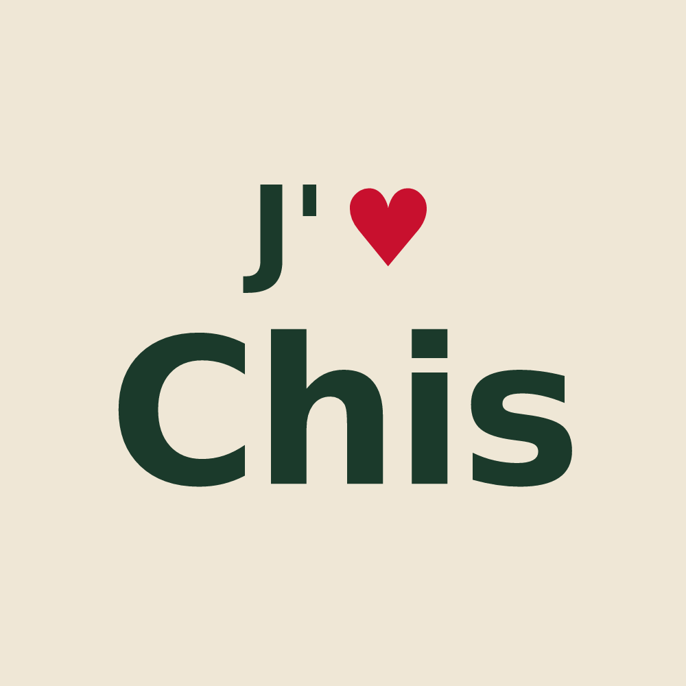 Tote bag personnalisé Chis — design J'aime Chis