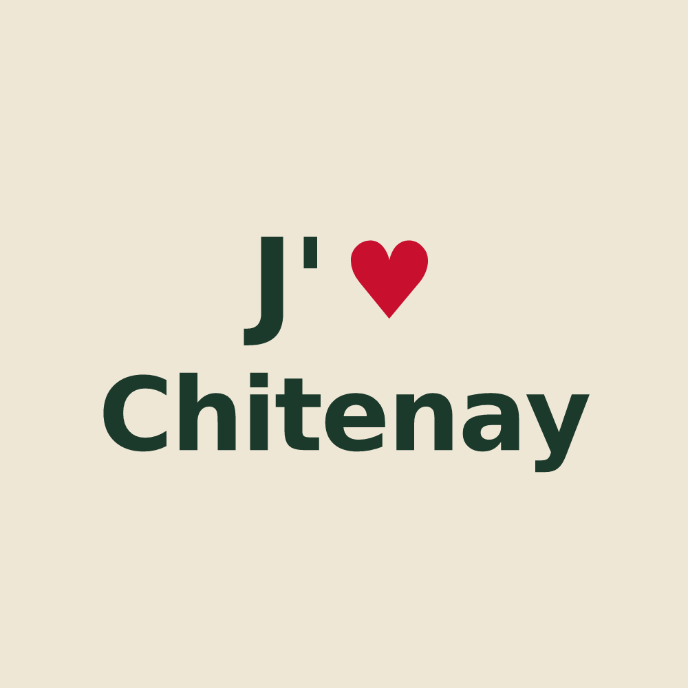 Tote bag personnalisé Chitenay — design J'aime Chitenay