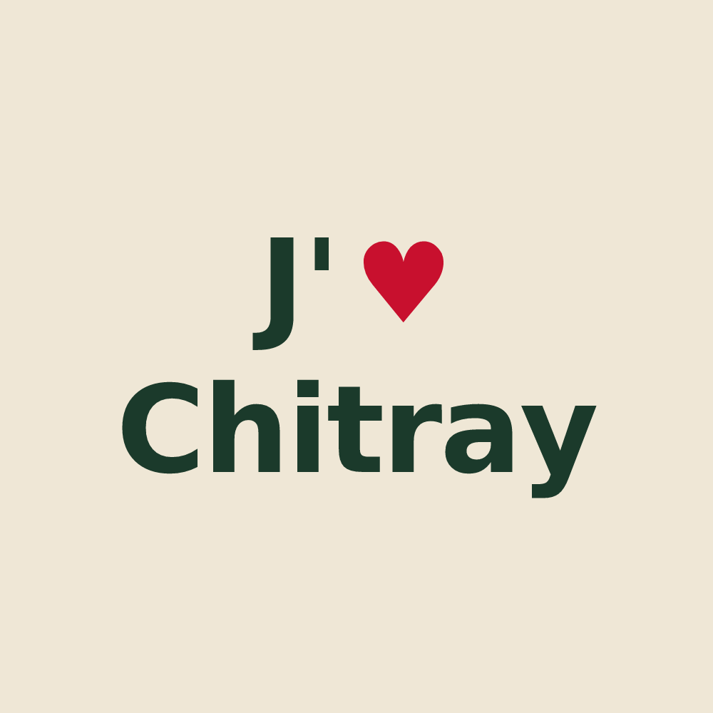 Tote bag personnalisé Chitray — design J'aime Chitray