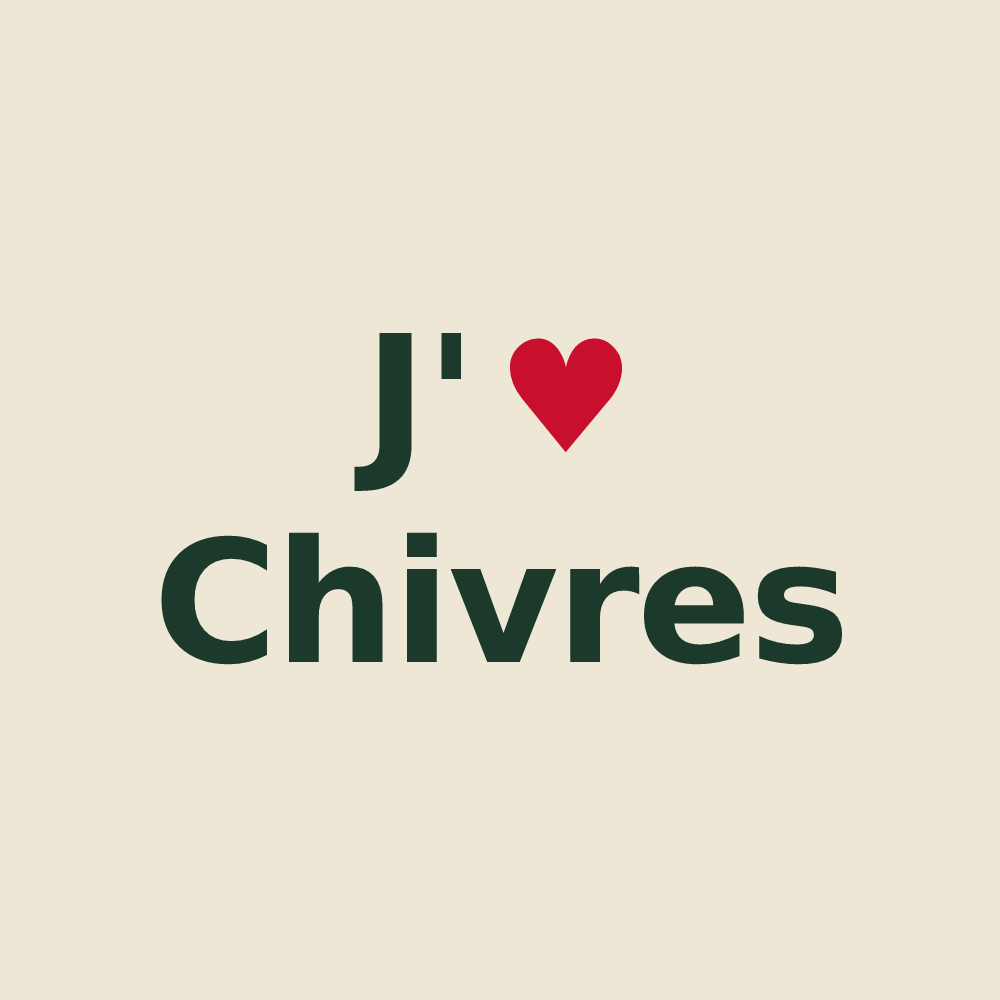 Tote bag personnalisé Chivres — design J'aime Chivres
