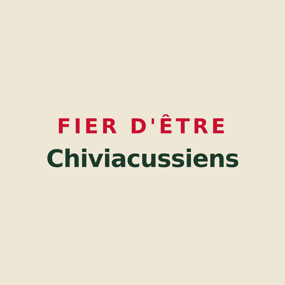 Tote bag « Fier d'être Chiviacussiens » — design pour Chivy-lès-Étouvelles