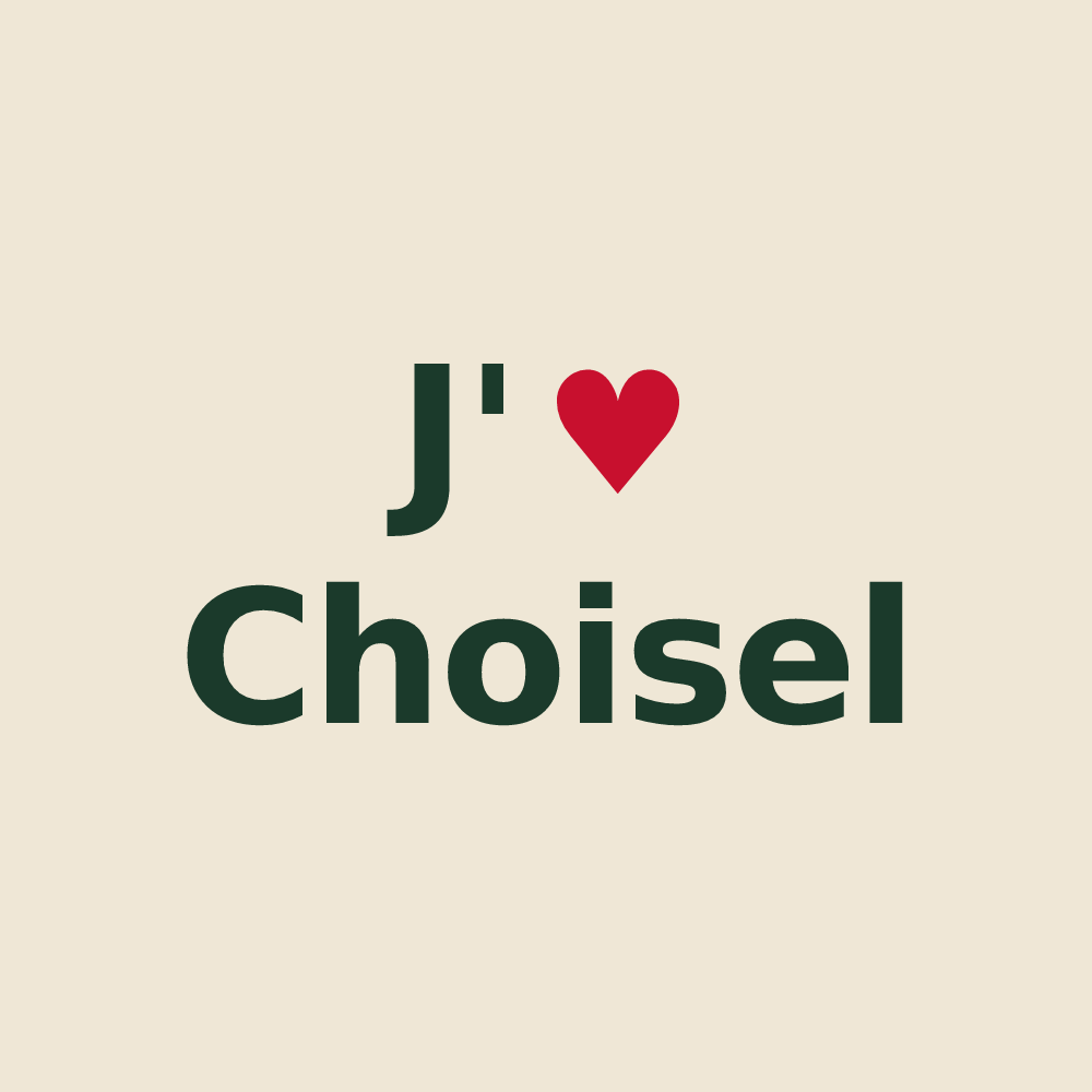 Tote bag personnalisé Choisel — design J'aime Choisel