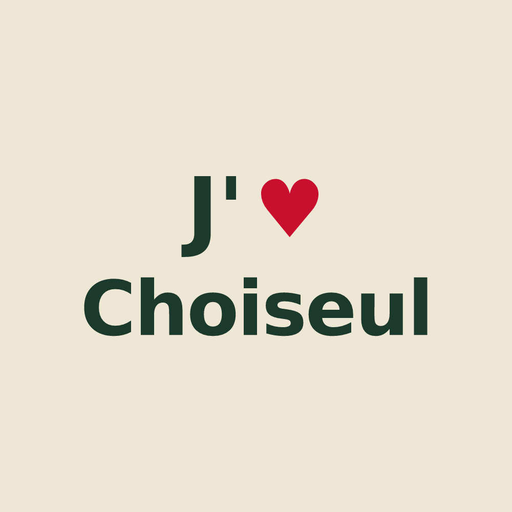 Tote bag personnalisé Choiseul — design J'aime Choiseul