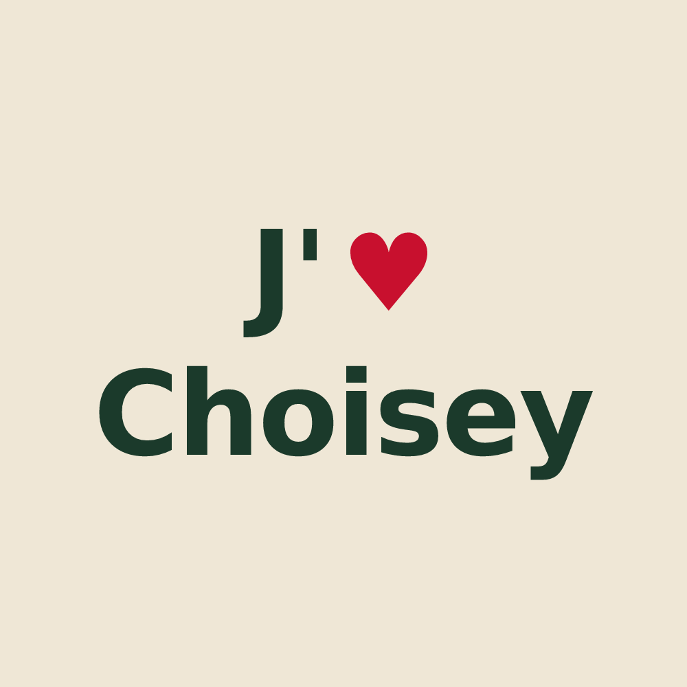 Tote bag personnalisé Choisey — design J'aime Choisey