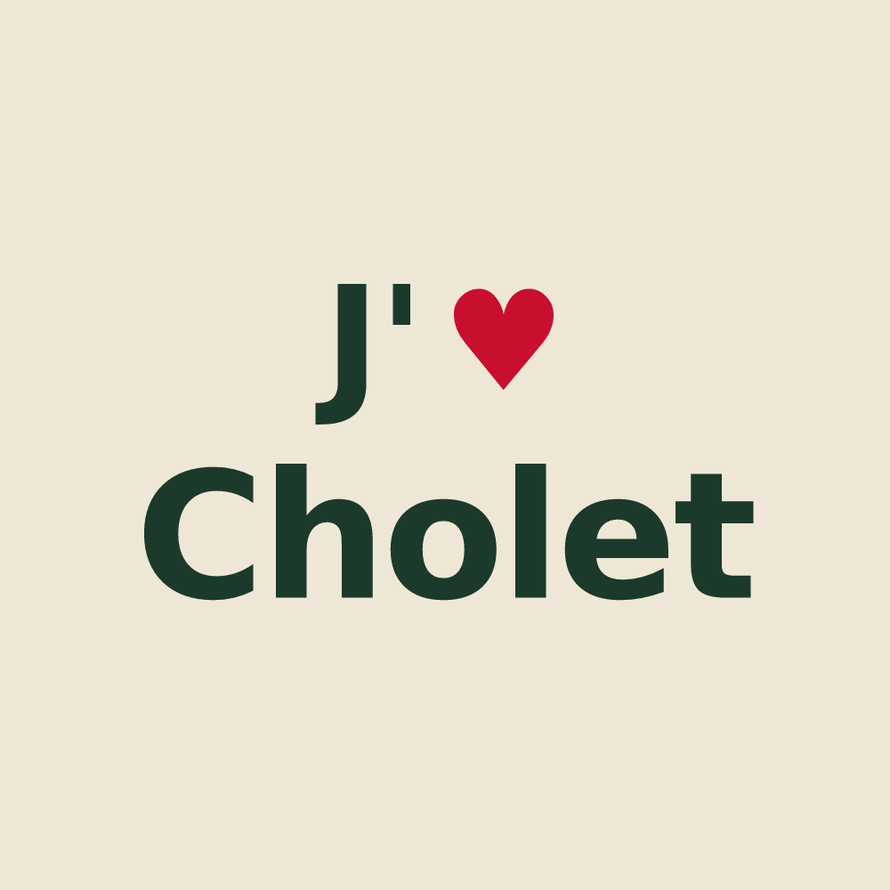 Tote bag personnalisé Cholet — design J'aime Cholet
